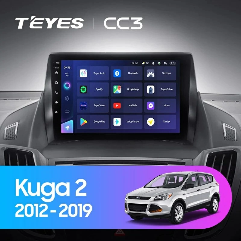 Navigatie Auto Teyes CC3L Ford Kuga 2013-2019 4+64GB 9" IPS Octa-core 1.6Ghz Android 4G Bluetooth 5.1 DSP - Varianta A - imagine 2