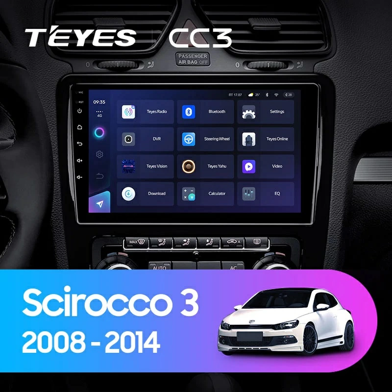 Navigatie Auto Teyes CC3L Volkswagen Scirocco 2008-2017 4+64GB 9" IPS Octa-core 1.6Ghz Android 4G Bluetooth 5.1 DSP - Varianta A - imagine 2