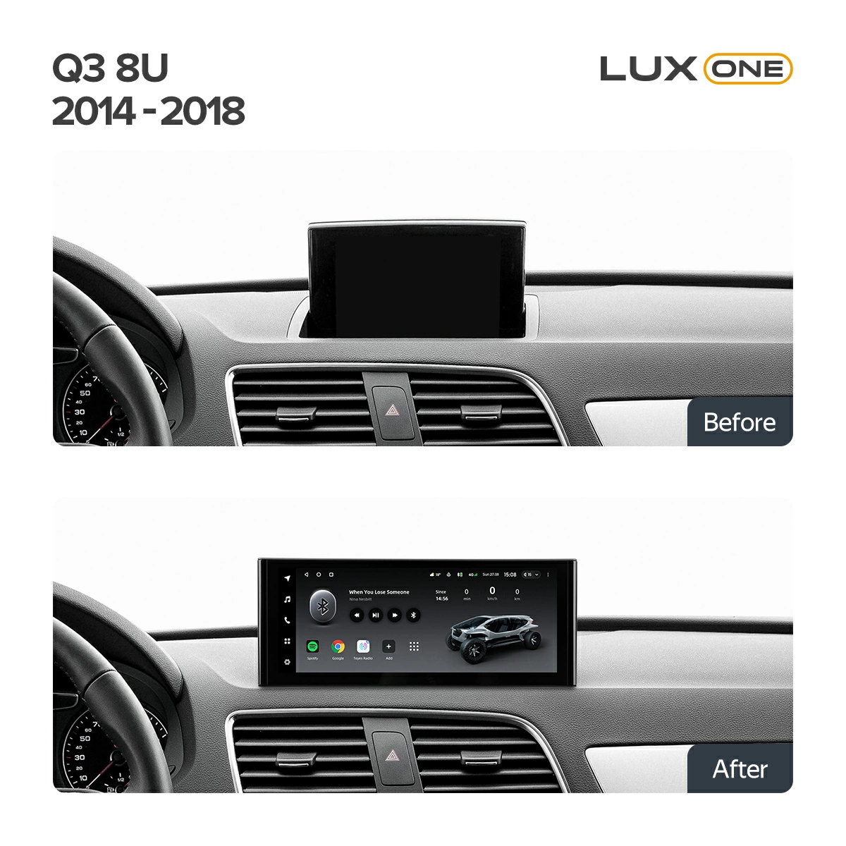 Navigatie Auto Teyes Lux One Audi Q3 8U 2011-2018 6+128GB 12.3" IPS Octa-Core 2.0 GHz Android 4G DSP Bluetooth 5.1 - Varianta B - imagine 2