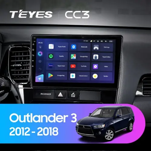 Navigatie Auto Teyes CC3L WiFi Mitsubishi Outlander 3 2018-2021 2+32GB 10.2″ IPS Quad-core 1.3Ghz, Android  Bluetooth 5.1 DSP – Varianta A
