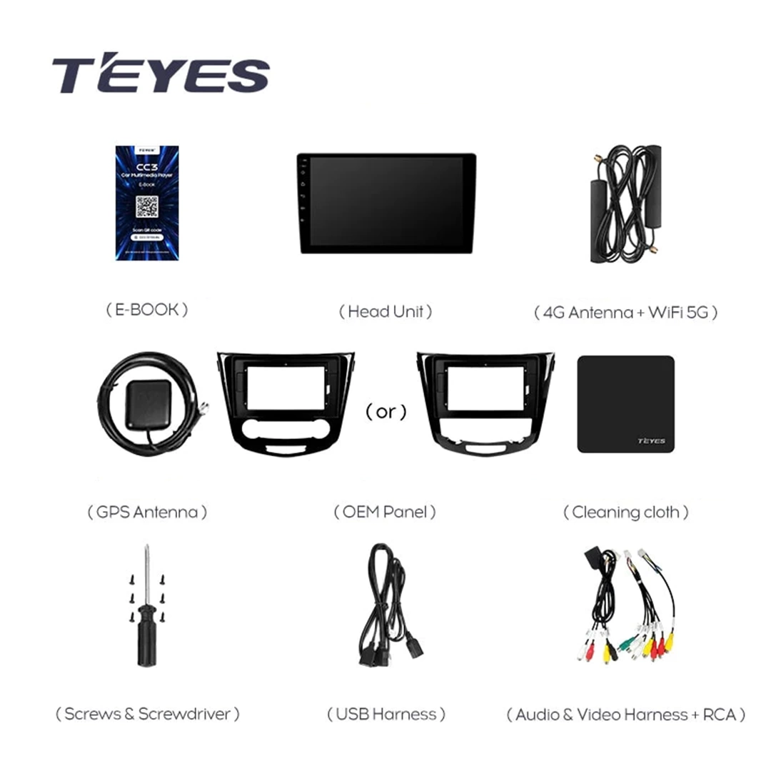 Navigatie Auto Teyes CC3L WiFi Nissan Qashqai 2 J11 2013-2017 2+32GB 10.2" IPS Quad-core 1.3Ghz, Android Bluetooth 5.1 DSP - Varianta B - imagine 7